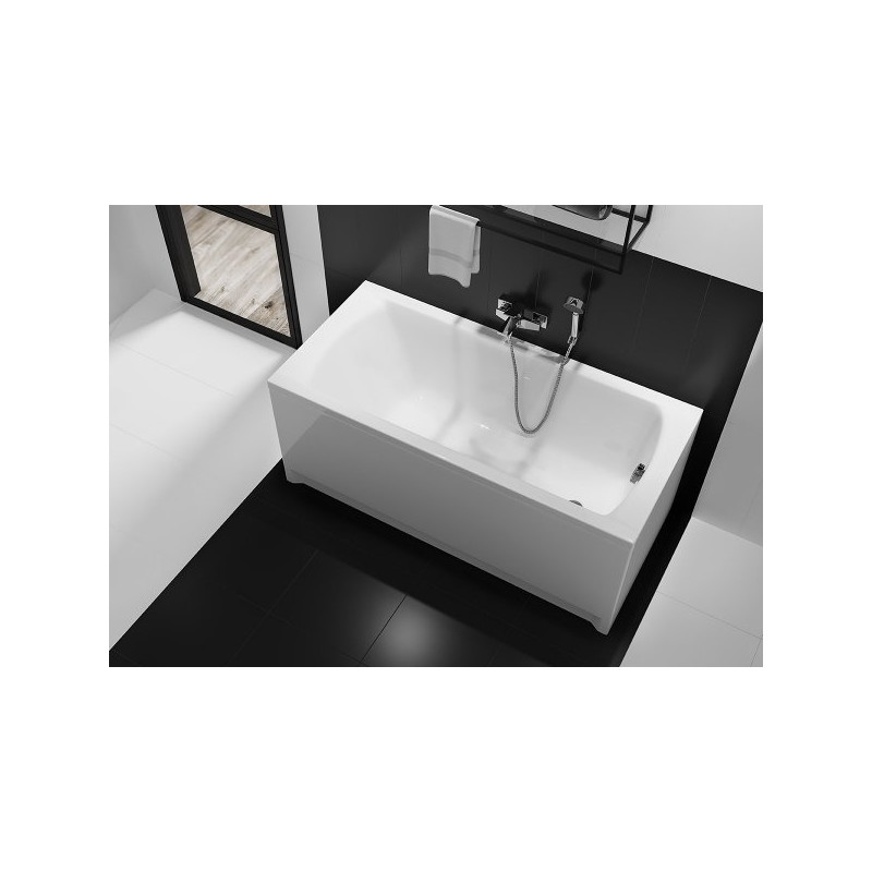 Cersanit Korat 160x70: Elegancka wanna akrylowa z kompletem - obudowa, syfon, nóżki, ręcznik gratis