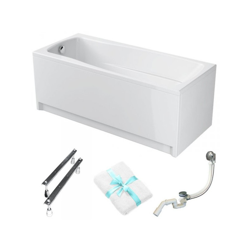 Luksusowa Wanna Cersanit Lana 160x70 z Obudową i Gratisowym Ręcznikiem