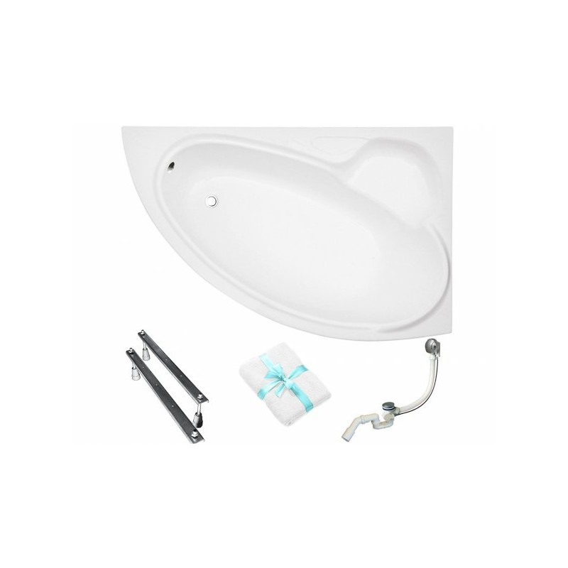 Elegancka Wanna Asymetryczna Bianka 150P – Komfort i Styl w Twojej Łazience!