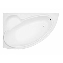 Elegancka wanna asymetryczna Bianka 150x95 cm z czarną obudową i powłoką antybakteryjną