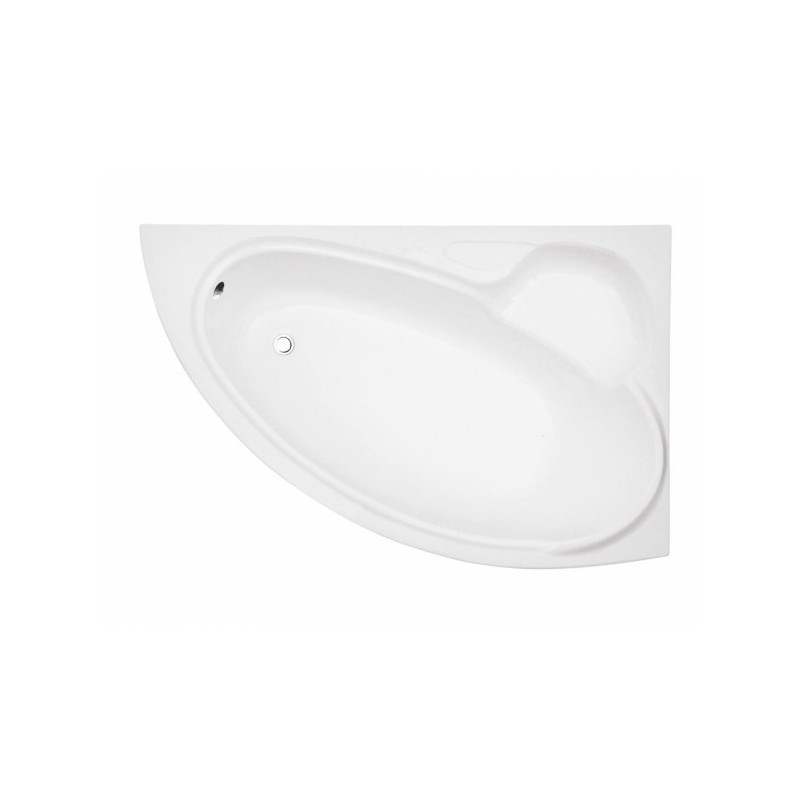 Luksusowa Wanna Asymetryczna Besco Bianka 150x95 z Czarną Obudową i Syfonem