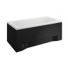 Elegancka Wanna Akrylowa CLASSIC 170x75 cm z Czarną Obudową + Syfon Biały