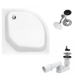 Efektowny Brodzik Akrylowy BESCO Diper II 90x90 z Syfonem Gratis