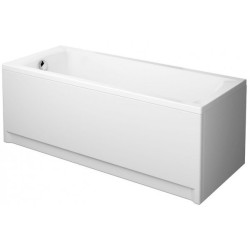 Cersanit Korat 170x70: Elegancka wanna akrylowa z białą obudową, syfonem i ręcznikiem w zestawie