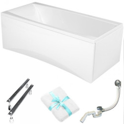 Cersanit Virgo 160x75 – Elegancka Wanna Akrylowa z Pełnym Zestawem i Gratisowym Ręcznikiem