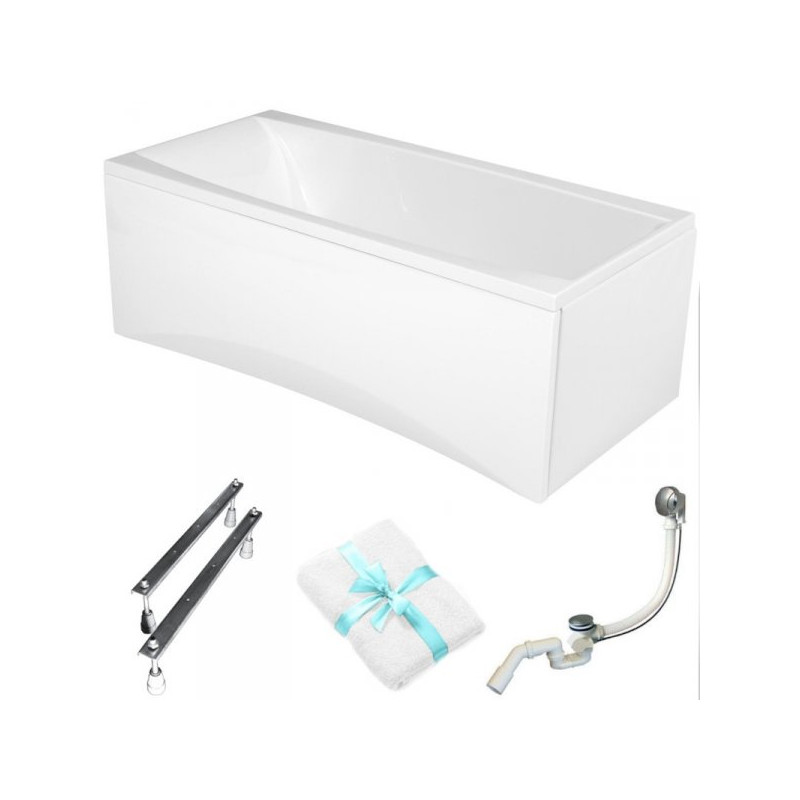 Cersanit Virgo 160x75 – Elegancka Wanna Akrylowa z Pełnym Zestawem i Gratisowym Ręcznikiem