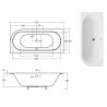 Elegancka Wąska Wanna AVITA 180L z Asymetrycznym Stelażem Slim W Lewa