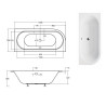 Elegancka Wanna Avita Slim 160 Prawa z Stelażem Slim W