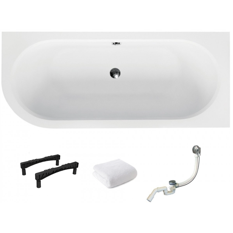 AVITA SLIM 170 P - Elegancka Wanna Asymetryczna Prawa ze Stelażem Typ Slim W