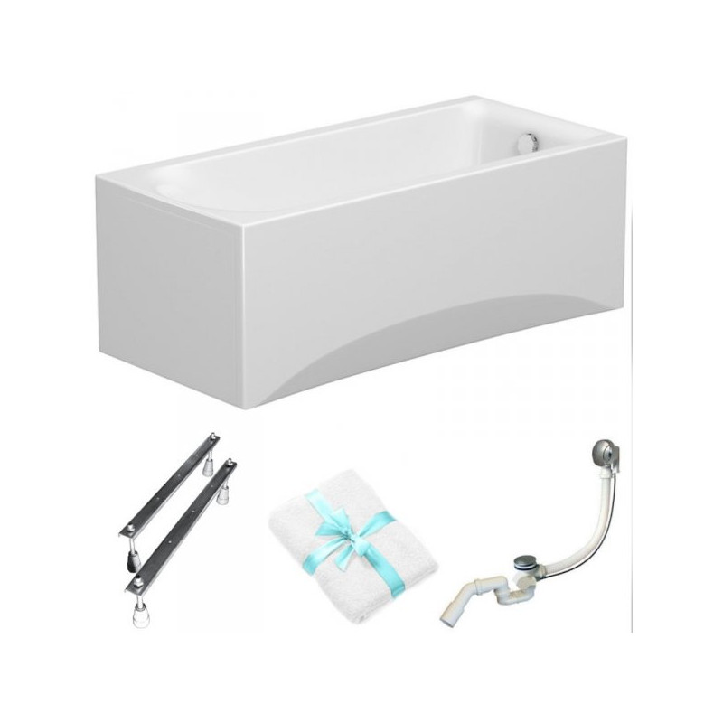 Wanna Akrylowa City 160x75 z Obudową i Syfonem - Relaks w Miejskiej Elegancji