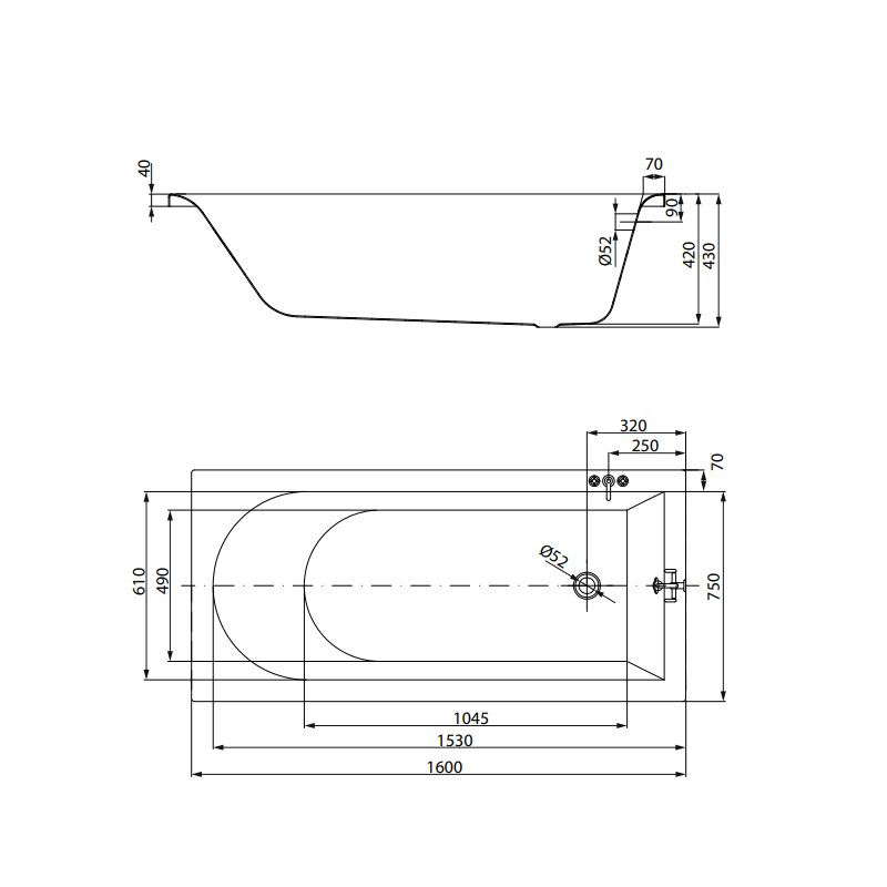 Wanna Akrylowa City 160x75 z Obudową i Syfonem - Relaks w Miejskiej Elegancji