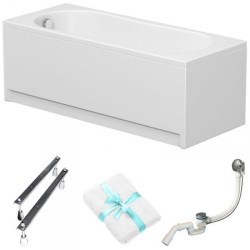 Luksusowa wanna Cersanit Nike 170x70 z obudową i syfonem - Komfort i styl w Twojej łazience!