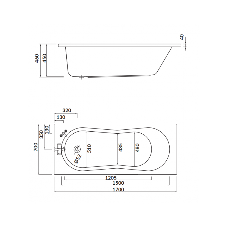 Luksusowa wanna Cersanit Nike 170x70 z obudową i syfonem - Komfort i styl w Twojej łazience!
