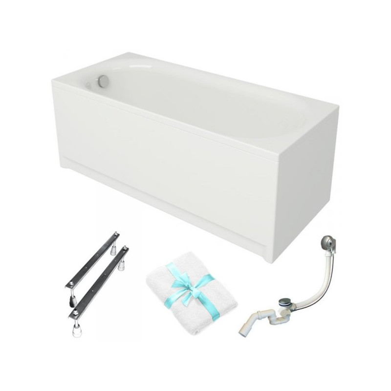 Komfortowa Wanna Akrylowa Cersanit Octavia 170x70 z Syfonem i Akcesoriami