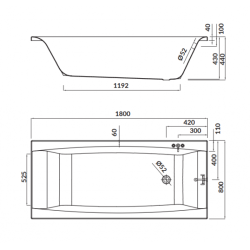Cersanit Virgo Elegance 180x80: Stylowa wanna z kompletem montażowym i ręcznikiem