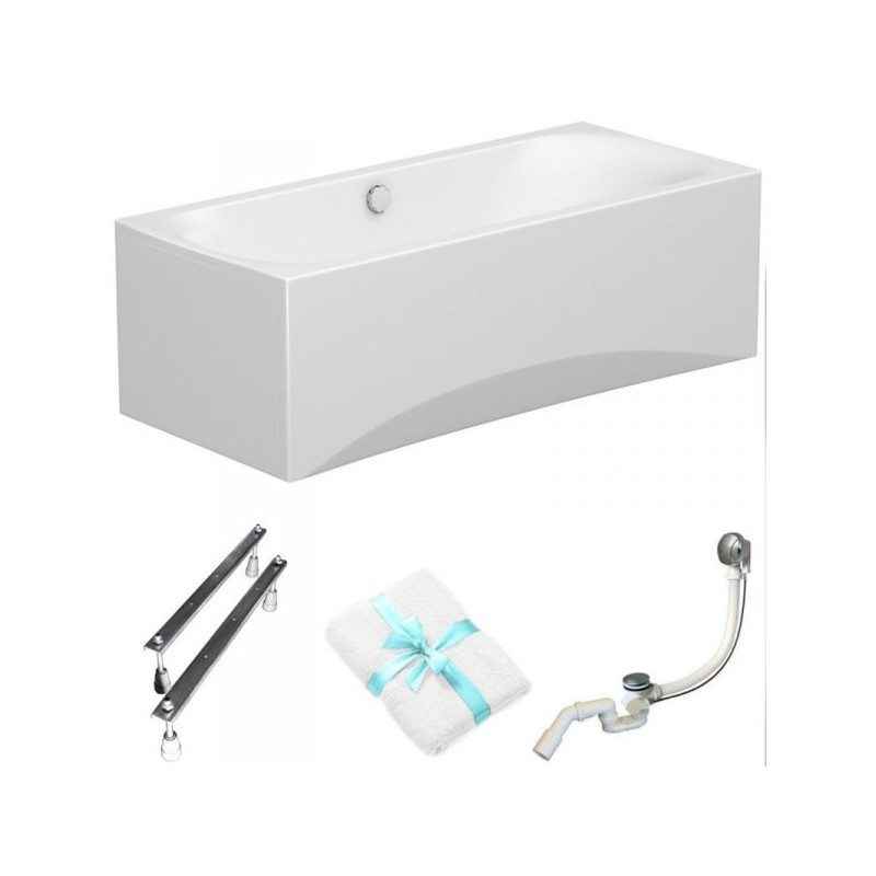 Wanna relaksacyjna City by Cersanit 180x80 z kompletnym wyposażeniem i eleganckim designem