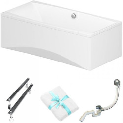 Cersanit Virgo 190x90 - Luksusowa wanna akrylowa z kompletem akcesoriów, biała elegancja