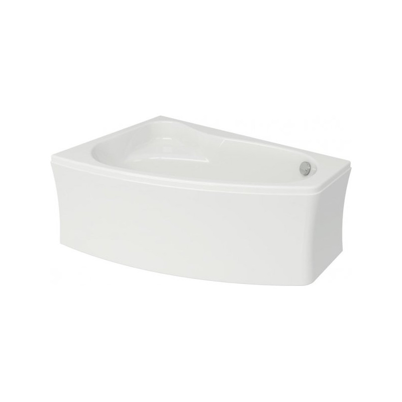 Cersanit SICILIA LEWA 150x100: Asymetryczny komfort w białym stylu z gratisowym ręcznikiem