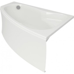 Sicilia Lux Prawa Wanna asymetryczna Cersanit 150x100 z obudową i gratis ręcznikiem