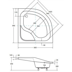 Maraton Komfortu: Głęboki Brodzik Półokrągły z Podwyższonym Siedziskiem - Biały Design