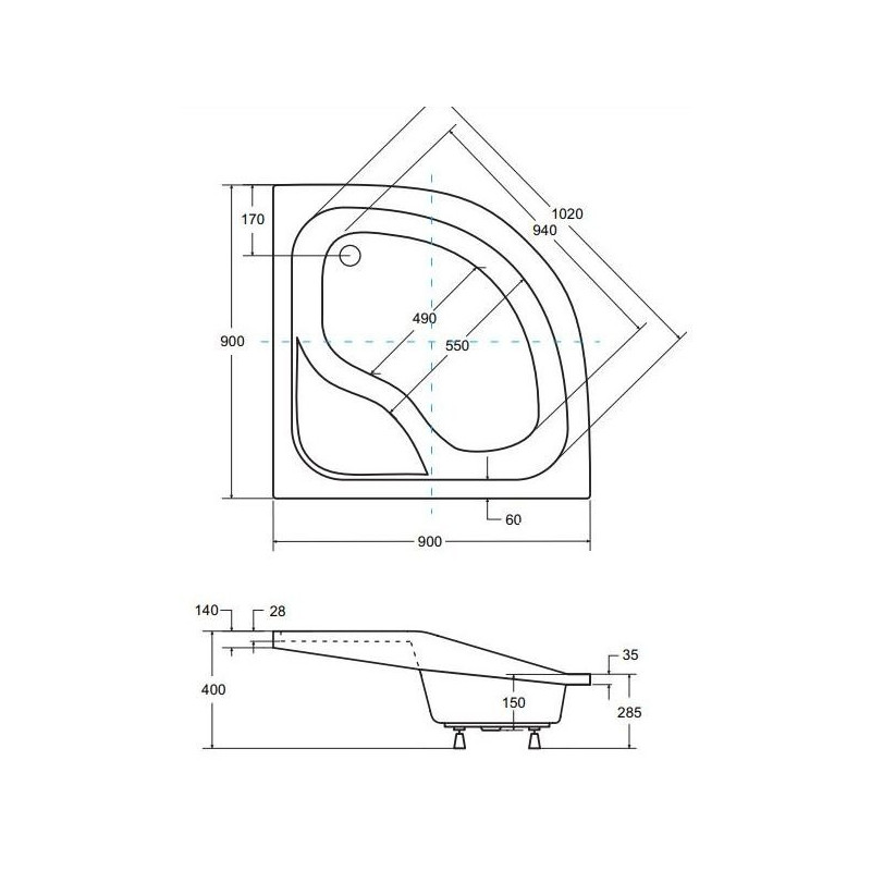 Maraton Komfortu: Głęboki Brodzik Półokrągły z Podwyższonym Siedziskiem - Biały Design