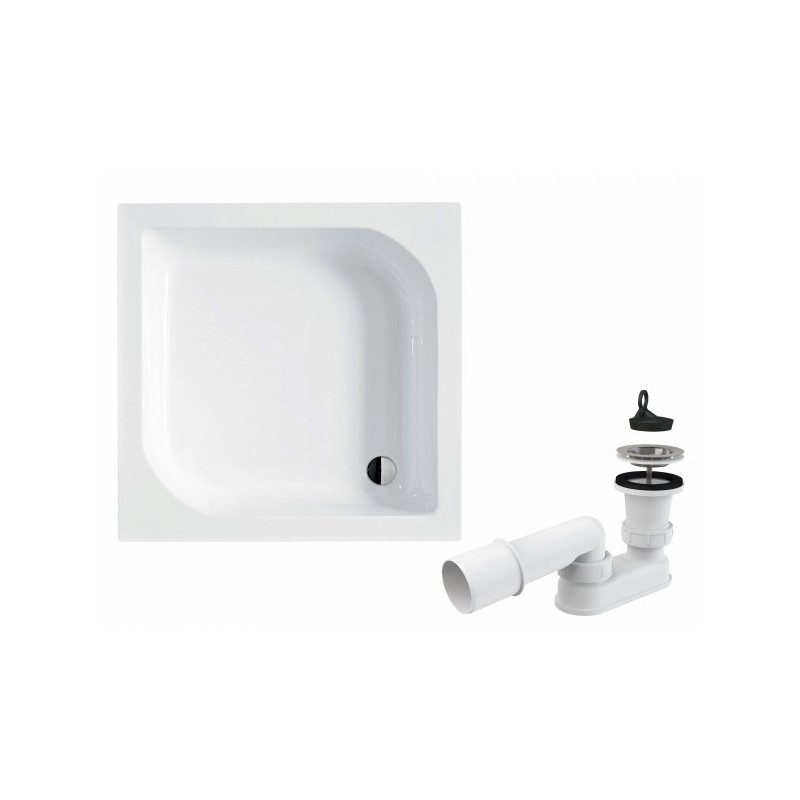 Super Wytrzymały Brodzik ARES 80x80x16,5 z Gratisowym Syfonem i Antybakteryjną Powłoką