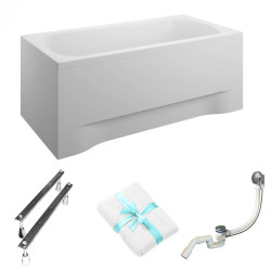 Elegancka Wanna Akrylowa Classic 120x70 cm z Białą Obudową - Odporność i Styl