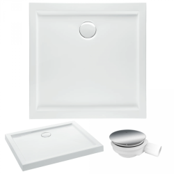 GOLIAT 90x90 - Kwadratowy Brodzik Akrylowy Polimat z Syfonem Gratis