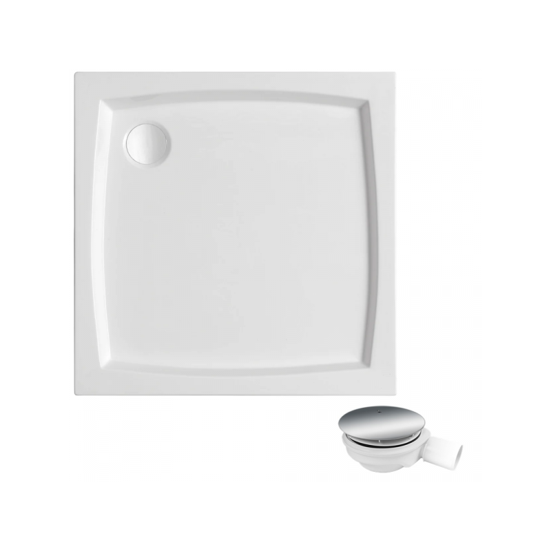 Luksusowy Brodzik Kwadratowy 90x90 PATIO Polimat - Elegancja i Komfort Twojej Łazienki!