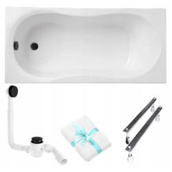 Elegancja i Styl: Wanna Classic SLIM 180x80 z Czarnym Syfonem