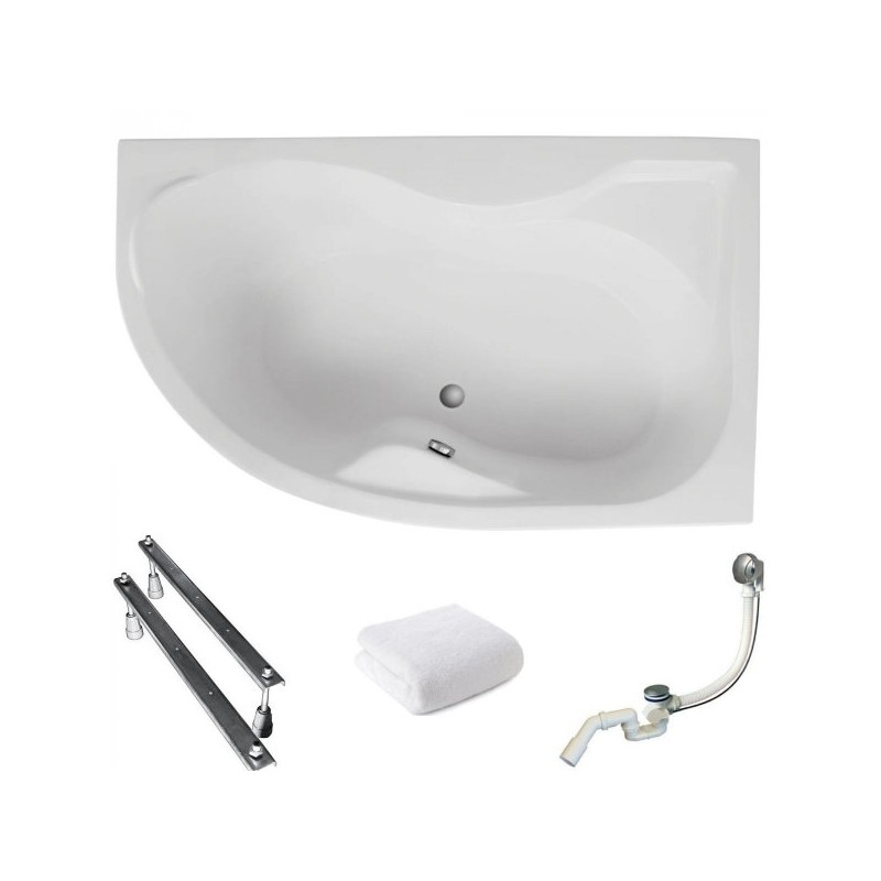 Luksusowa Wanna Asymetryczna Dora 170x110 Prawa z Syfonem – Styl i Komfort Twojej Łazienki