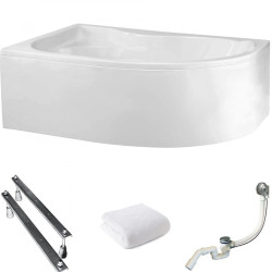 Luksusowa Wanna Narożna DORA 170x110 Lewa z Obudową i Syfonem - Komfort i Styl od Polimat