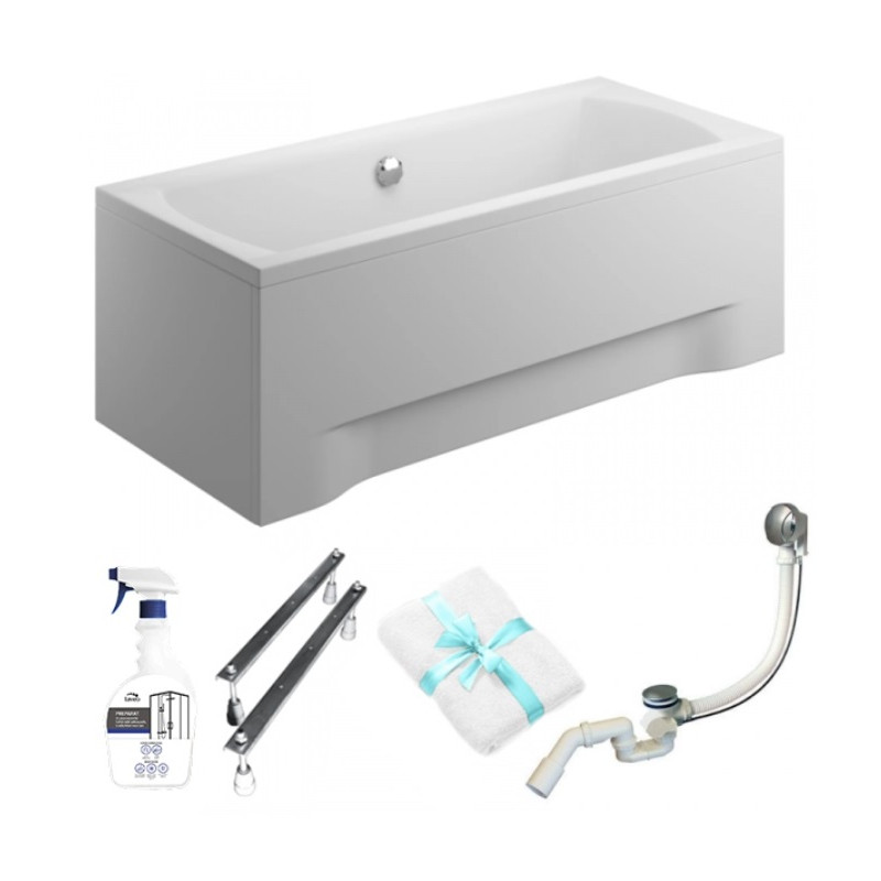 Luksusowa Wanna Prostokątna INES 160x75 - Elegancja i Komfort w Twojej Łazience