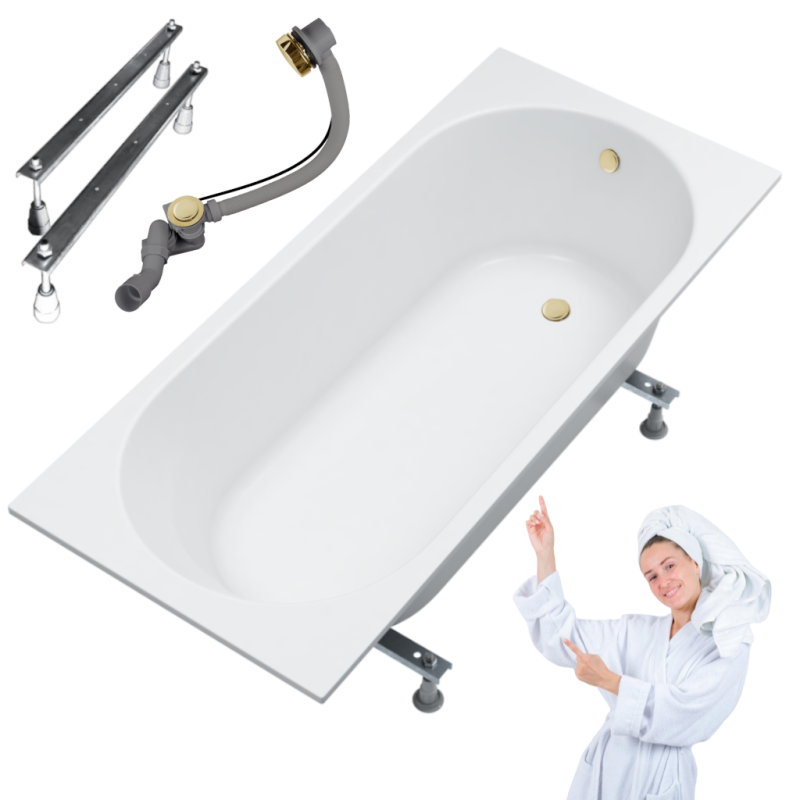 Kronos Oval Slim 160x70 - Elegancja i Komfort w Twojej Łazience