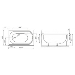 Komfort Compact: Mini Wanna 100x65 cm dla Każdej Łazienki