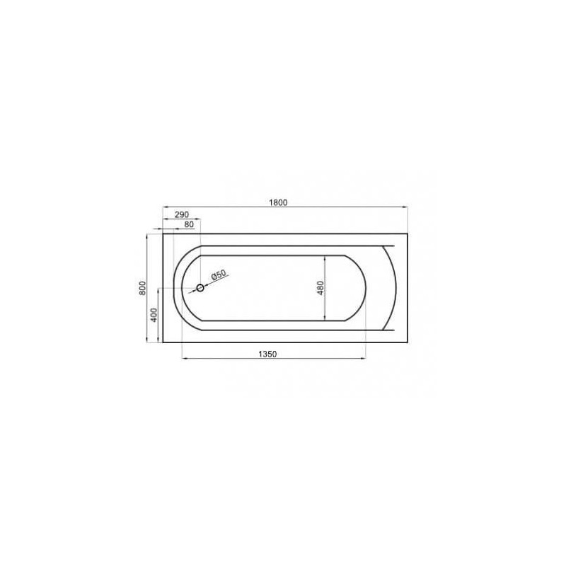 Stylowa Wanna Polimat Classic SLIM 180x80 cm z Syfonem i Parawanem – Nowoczesny Design!