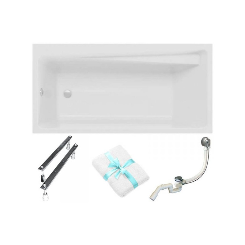 Luksusowa Wanna Polimat Elza 150x70 z Syfonem - Komfortowa Elegancja do Twojej Łazienki