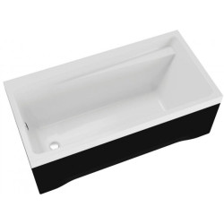 Stylowa Wanna Elza 170x75 - Funkcjonalny Design Uniwersalny Biało-Czarny Komplet 5w1