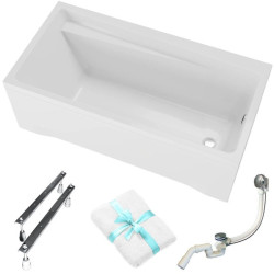 Elegancka wanna akrylowa Polimat Gracja 150x70 cm - Twoja łazienka w nowym wymiarze!