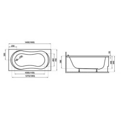 Elegancka wanna akrylowa Polimat Gracja 150x70 cm - Twoja łazienka w nowym wymiarze!