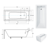 Nowoczesna Wanna Besco 120x70 z Syfonem i Montażem - Elegancja i Komfort dla Twojej Łazienki
