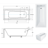 Elegancka Wanna Besco Modern 140x70 z Syfonem i Montażem – Antybakteryjna i Trwała