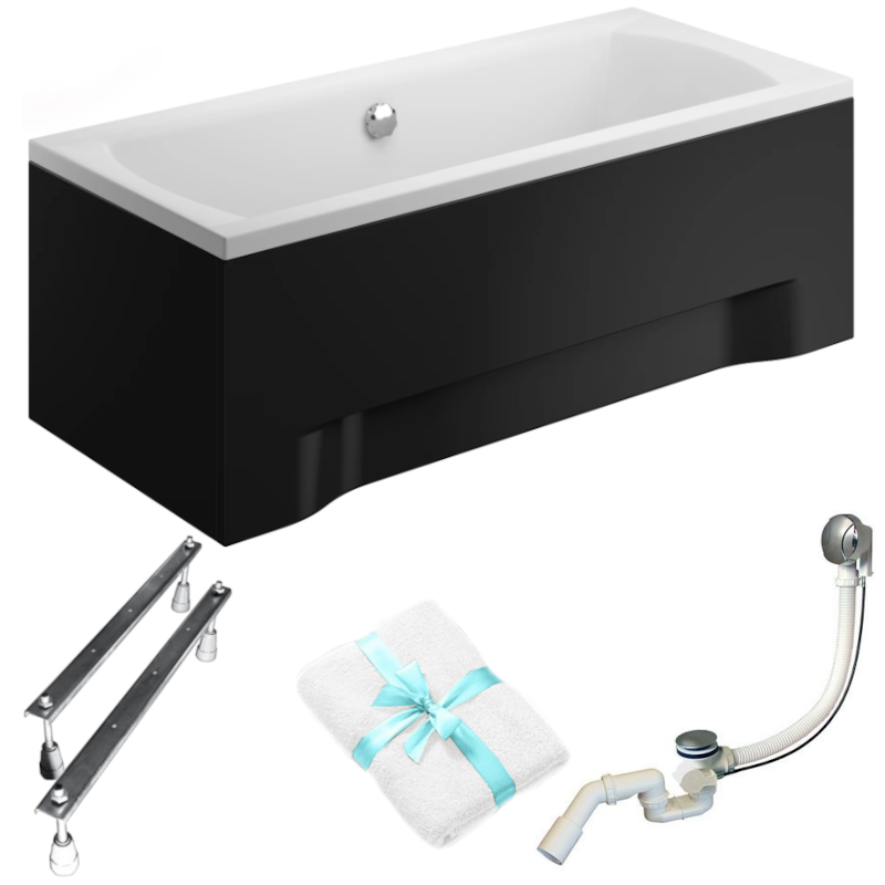 Luksusowa wanna prostokątna Ines 190x90 z syfonem - maksymalne odprężenie w stylu Polimat