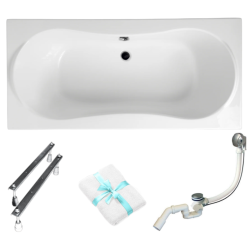 Luksusowa Wanna Akrylowa 170x80 Polimat Long z Syfonem - Nowoczesny Design i Komfort