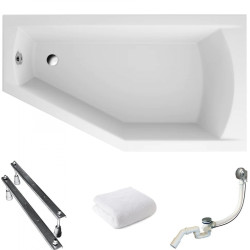 Wanna Asymetryczna Selena 150x90 z Syfonem - Luksusowa Przestrzeń Relaksu!