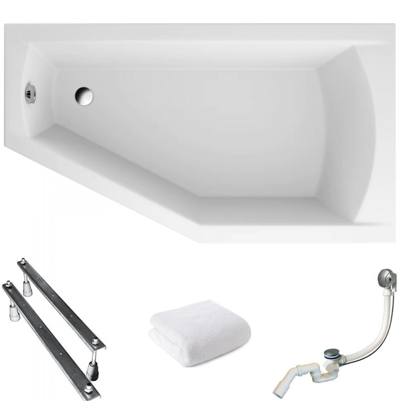 Wanna Asymetryczna Selena 150x90 z Syfonem - Luksusowa Przestrzeń Relaksu!