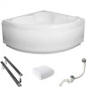 Elegancka Wanna Narożna 120x120 Polimat z Kompletacją - Relaks i Komfort w Twojej Łazience