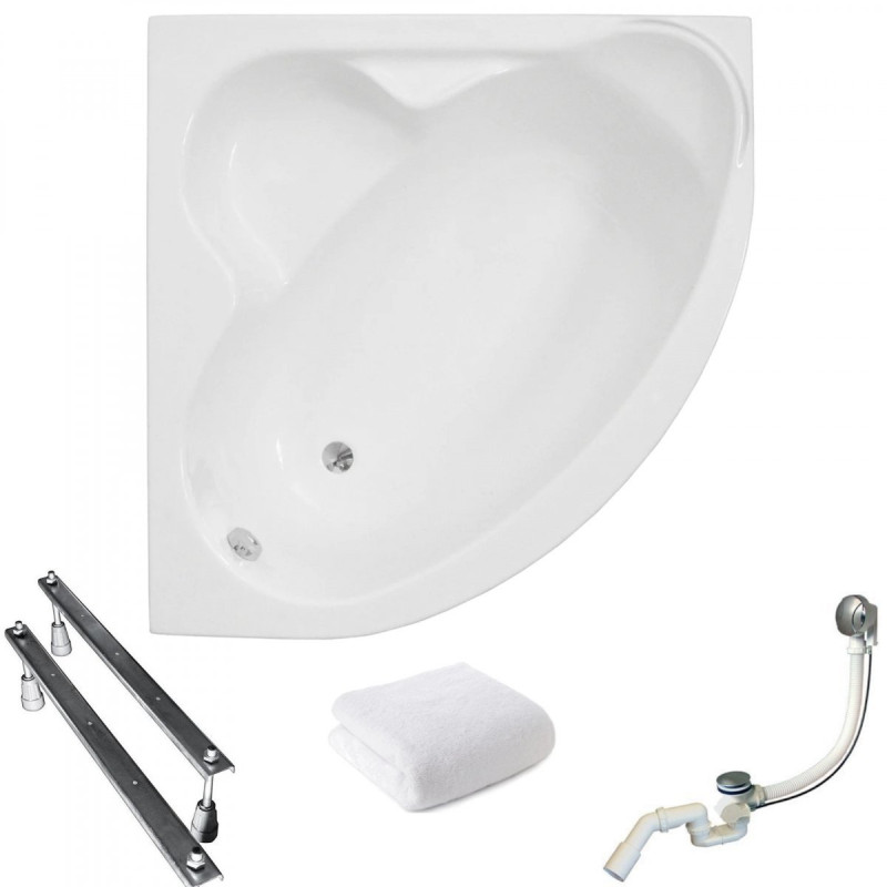 Symetryczna Wanna Narożna 120x120 Polimat - Komfort i Elegancja w Twojej Łazience