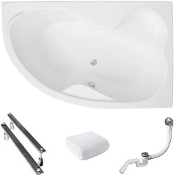 Elegancka Wanna Asymetryczna Mega 160x105 Prawa - Komfort dla Twojej Łazienki!