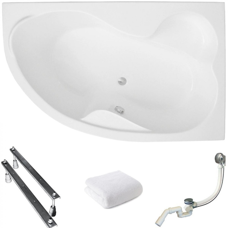 Elegancka Wanna Asymetryczna Mega 160x105 Prawa - Komfort dla Twojej Łazienki!